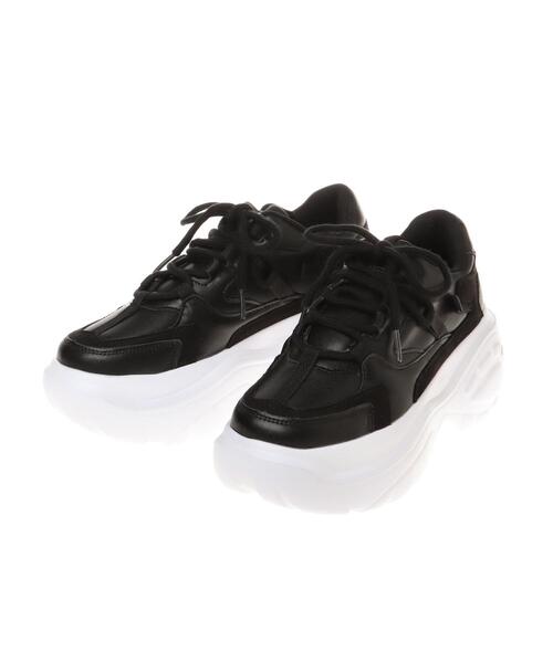 INGNI(イング)の「配色ボリュームソールスニーカー(スニーカー・レディース・ホワイト×グレー/ブラック×ホワイト・M/L)」の3枚目の写真