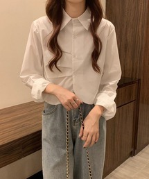 i-dare（アイディア）の「【i-dare】アシンメトリー ショート丈 シャツ（シャツ/ブラウス）」