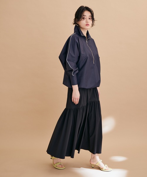 ❤︎人気色❤︎　ADAM ET ROPE'　ティアードバルーンロングスカート　ブルー 楽天市場】【SALE／50%OFF】ティアードバルーンタフタスカート