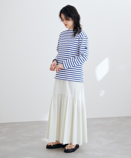 ADAM ET ROPE'（アダムエロペ）の「〈追加〉ナイロンクロスティアードスカート（スカート・レディース・ブラック/キナリ/ブルー/ラベンダー・FREE）」の7枚目の写真