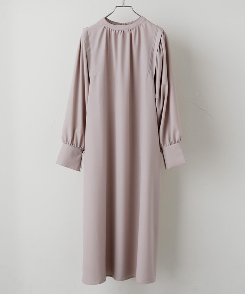 Fashion Letter(ファッションレター)の「ボリュームスリーブロングシャツワンピース(シャツワンピース・レディース・ブルー/グリーン/グレイッシュベージュ・M)」の15枚目の写真