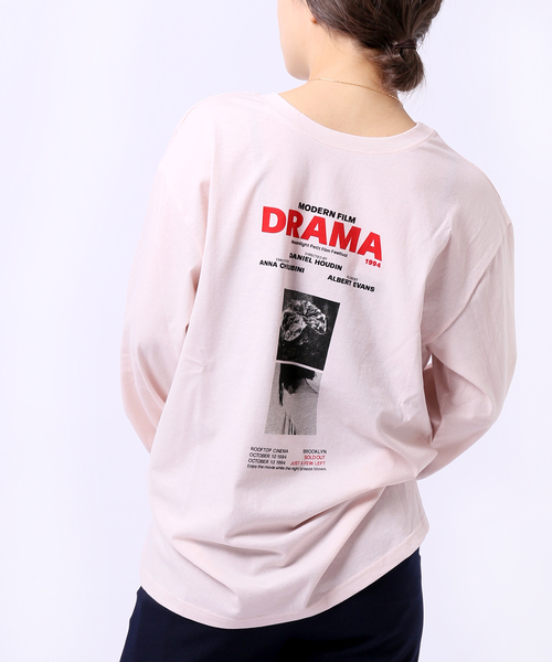 JOINT WORKS(ジョイントワークス)の「J-DRAMAロングスリーブ Tシャツ(Tシャツ/カットソー・レディース・ホワイト/ライトグレー/ピンク・FREE)」の3枚目の写真