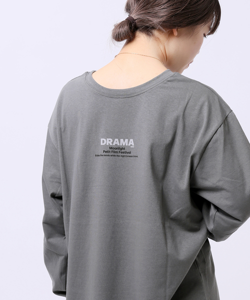JOINT WORKS(ジョイントワークス)の「J-DRAMAロングスリーブ Tシャツ(Tシャツ/カットソー・レディース・ホワイト/ライトグレー/ピンク・FREE)」の2枚目の写真