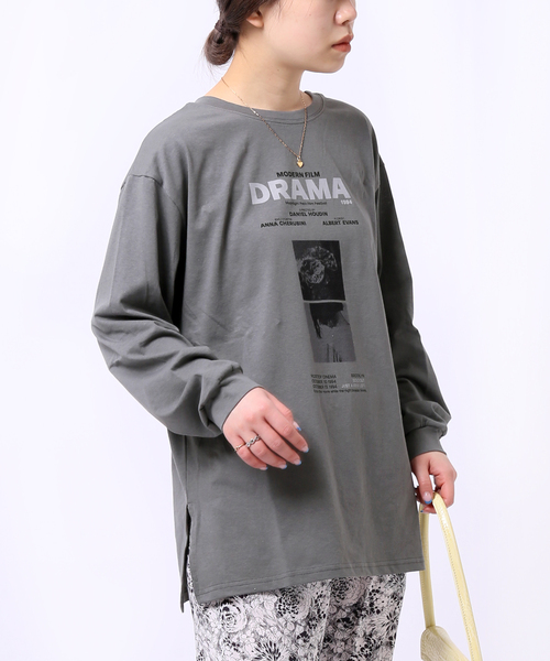 JOINT WORKS(ジョイントワークス)の「J-DRAMAロングスリーブ Tシャツ(Tシャツ/カットソー・レディース・ホワイト/ライトグレー/ピンク・FREE)」の15枚目の写真