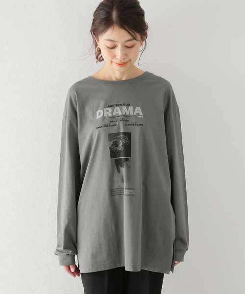 JOINT WORKS(ジョイントワークス)の「J-DRAMAロングスリーブ Tシャツ(Tシャツ/カットソー・レディース・ホワイト/ライトグレー/ピンク・FREE)」の13枚目の写真