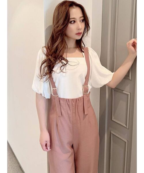 RESEXXY（リゼクシー）の「サスペンダー付ワイドパンツ（その他パンツ・レディース・ブラック/ベージュ/ピンク・FREE）」の21枚目の写真