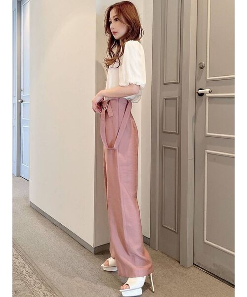 RESEXXY（リゼクシー）の「サスペンダー付ワイドパンツ（その他パンツ・レディース・ブラック/ベージュ/ピンク・FREE）」の20枚目の写真