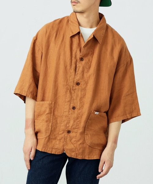 Lee リー ベージュ カバーオール メンズ Lee（リー）の「半袖 カバーオールジャケット（その他アウター