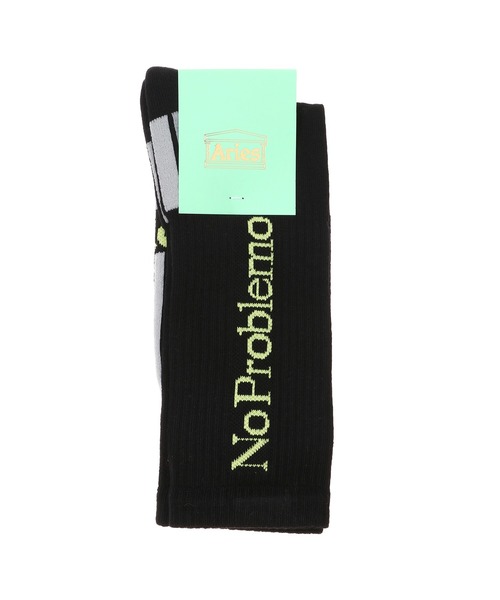 ARIES(アリーズ)の「ARIES No Problemo Socks SSAR00043(ソックス/靴下・レディース・ブラック/ホワイト・M-L)」の2枚目の写真
