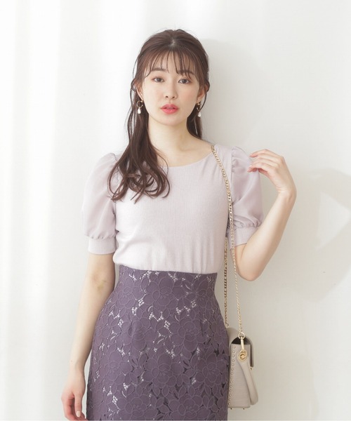 PROPORTION BODY DRESSING（プロポーションボディドレッシング）の「【美人百花5月号掲載 宇垣美里さん着用商品】シアースリーブリブテレコ / 1212160401（Tシャツ/カットソー・レディース・ホワイト系その他/グレー/ダークグレー・MEDIUM/SMALL）」の6枚目の写真