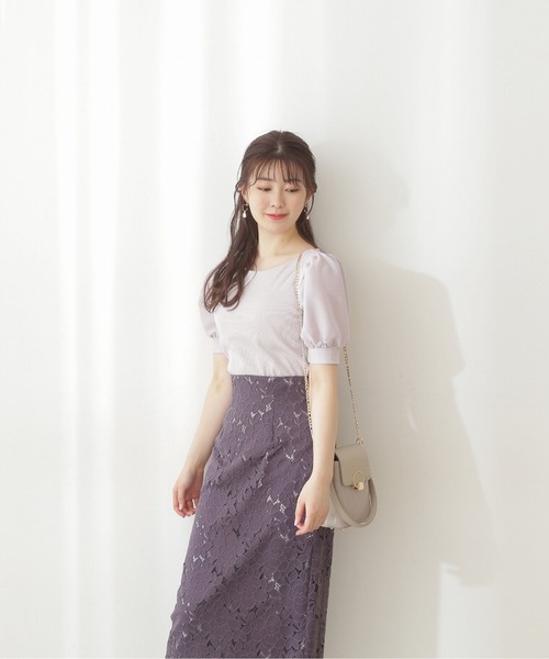 PROPORTION BODY DRESSING（プロポーションボディドレッシング）の「【美人百花5月号掲載 宇垣美里さん着用商品】シアースリーブリブテレコ / 1212160401（Tシャツ/カットソー・レディース・ホワイト系その他/グレー/ダークグレー・MEDIUM/SMALL）」の8枚目の写真