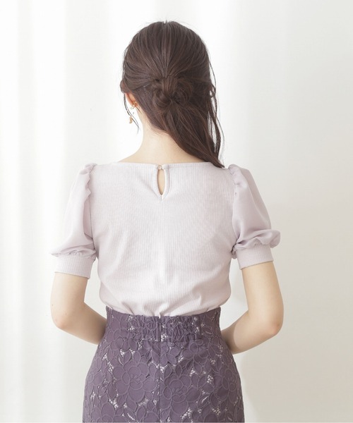 PROPORTION BODY DRESSING（プロポーションボディドレッシング）の「【美人百花5月号掲載 宇垣美里さん着用商品】シアースリーブリブテレコ / 1212160401（Tシャツ/カットソー・レディース・ホワイト系その他/グレー/ダークグレー・MEDIUM/SMALL）」の7枚目の写真