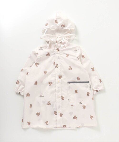 apres les cours（アプレレクール）の「BOY'Sランドコート(くまモチーフ柄・虹柄)（レインコート/ポンチョ・キッズ・ベージュ/アイボリー・110/120/130/100）」の2枚目の写真