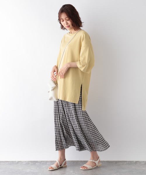 セール】なめらかタッチチュニック/268734（Tシャツ/カットソー