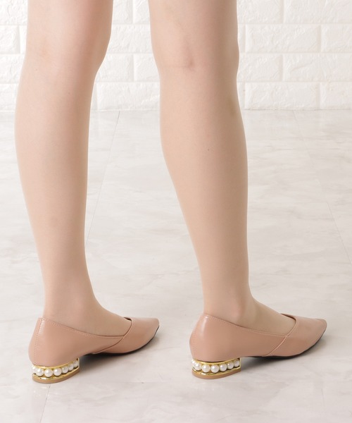 Lace Ladies（レースレディース）の「パールヒールポインテッドローヒールパンプス（パンプス・レディース・ブラック/ピンク/アイボリー・23/24/22.5/24.5/23.5）」の20枚目の写真