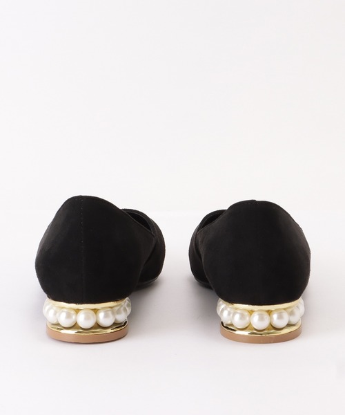 Lace Ladies（レースレディース）の「パールヒールポインテッドローヒールパンプス（パンプス・レディース・ブラック/ピンク/アイボリー・23/24/22.5/24.5/23.5）」の7枚目の写真