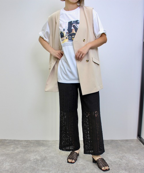 MLI'A（エムリア）の「パッチワークレースパンツ（その他パンツ・レディース・ブラック/オフホワイト・FREE）」の19枚目の写真