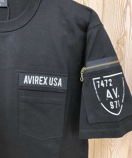 AVIREX（アヴィレックス）の「半袖ファティーグ Tシャツ（Tシャツ/カットソー・メンズ・ホワイト/ブラック系その他/ネイビー/オリーブ/ブラック/ホワイト系その他・L/M/XXL/XL）」の14枚目の写真