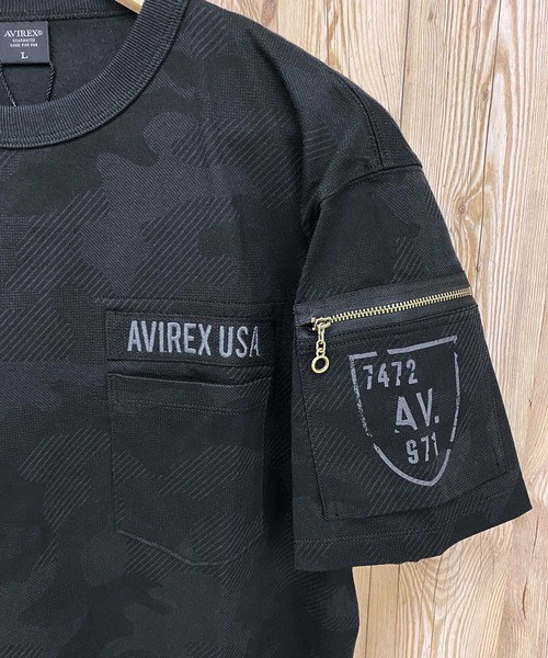 AVIREX（アヴィレックス）の「半袖ファティーグ Tシャツ（Tシャツ/カットソー・メンズ・ホワイト/ブラック系その他/ネイビー/オリーブ/ブラック/ホワイト系その他・L/M/XXL/XL）」の19枚目の写真