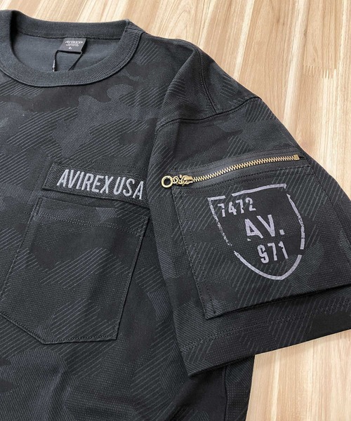 AVIREX（アヴィレックス）の「半袖ファティーグ Tシャツ（Tシャツ/カットソー・メンズ・ホワイト/ブラック系その他/ネイビー/オリーブ/ブラック/ホワイト系その他・L/M/XXL/XL）」の20枚目の写真