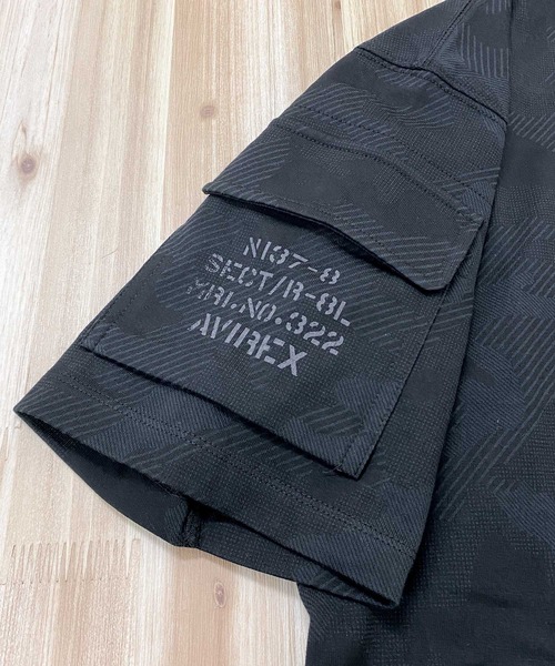 AVIREX（アヴィレックス）の「半袖ファティーグ Tシャツ（Tシャツ/カットソー・メンズ・ホワイト/ブラック系その他/ネイビー/オリーブ/ブラック/ホワイト系その他・L/M/XXL/XL）」の21枚目の写真