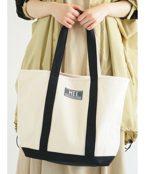 Samansa Mos2(サマンサ モスモス)の「【MEI×Samansa Mos2】キャンバストートバッグ(トートバッグ・レディース・ブラック/ベージュ・フリ-)」の2枚目の写真