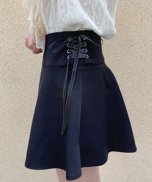 Crea titty&Co. PETIT(クレアティティーアンドコープチ)の「【Crea titty&Co.PETIT】サイドスピンドルスカパン(スカート・レディース・ブラック・FREE)」の3枚目の写真