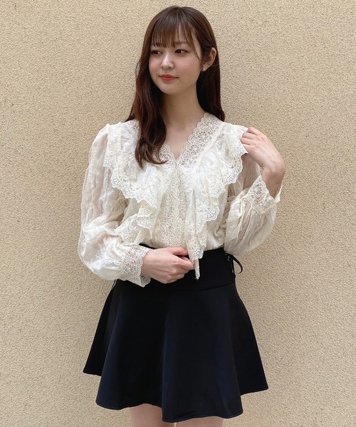 Crea titty&Co. PETIT(クレアティティーアンドコープチ)の「【Crea titty&Co.PETIT】サイドスピンドルスカパン(スカート・レディース・ブラック・FREE)」の4枚目の写真