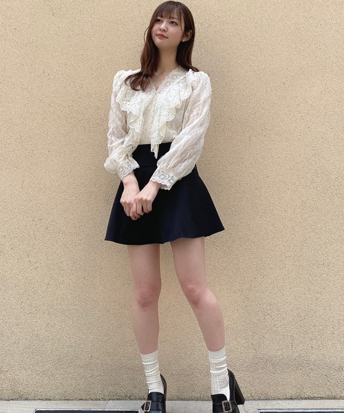 Crea titty&Co. PETIT(クレアティティーアンドコープチ)の「【Crea titty&Co.PETIT】サイドスピンドルスカパン(スカート・レディース・ブラック・FREE)」の5枚目の写真