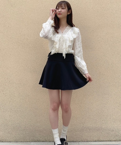 Crea titty&Co. PETIT(クレアティティーアンドコープチ)の「【Crea titty&Co.PETIT】サイドスピンドルスカパン(スカート・レディース・ブラック・FREE)」の6枚目の写真