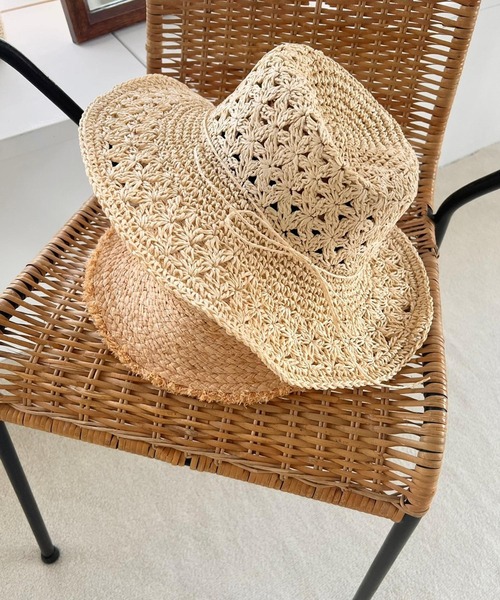 Me%(ミィパーセント)の「ツバヒロペーパーHAT(ハット・レディース・ベージュ/ブラウン・FREE)」の5枚目の写真