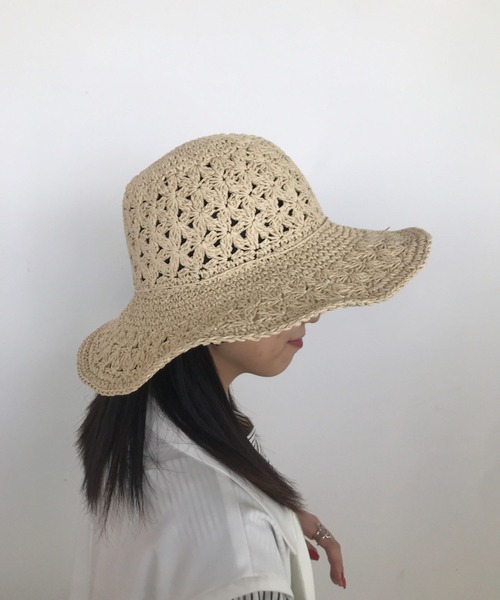 Me%(ミィパーセント)の「ツバヒロペーパーHAT(ハット・レディース・ベージュ/ブラウン・FREE)」の9枚目の写真