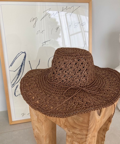 Me%(ミィパーセント)の「ツバヒロペーパーHAT(ハット・レディース・ベージュ/ブラウン・FREE)」の22枚目の写真