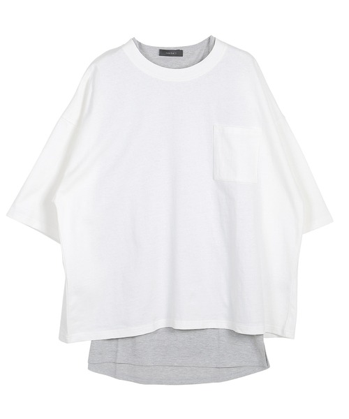 roshell(ロシェル)の「ビッグシルエット ポケット付きTシャツ タンクトップ アンサンブルセット(アンサンブル・メンズ・ホワイト/ブラック/ネイビー/ブルー/グレー系その他/スモークピンク/チャコール・MEDIUM/LARGE/X-LARGE)」の16枚目の写真
