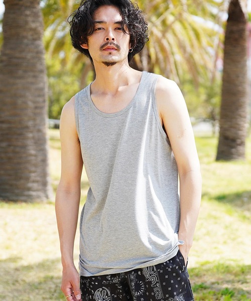 roshell(ロシェル)の「ビッグシルエット ポケット付きTシャツ タンクトップ アンサンブルセット(アンサンブル・メンズ・ホワイト/ブラック/ネイビー/ブルー/グレー系その他/スモークピンク/チャコール・MEDIUM/LARGE/X-LARGE)」の17枚目の写真