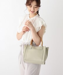 index | バンブーハンドルスクエアトートバッグ【2WAY】(トートバッグ)