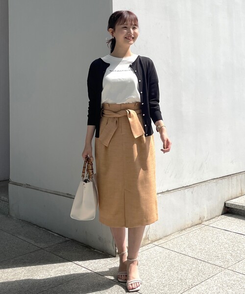 index（インデックス）の「◆バンブーハンドルスクエアトートバッグ【2WAY】（トートバッグ・レディース・オフホワイト/ライトグリーン/ベビーピンク・00）」の9枚目の写真