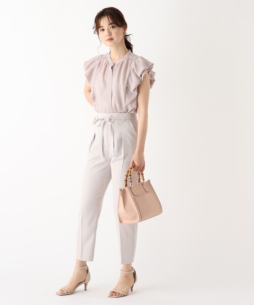 index（インデックス）の「◆バンブーハンドルスクエアトートバッグ【2WAY】（トートバッグ・レディース・オフホワイト/ライトグリーン/ベビーピンク・00）」の21枚目の写真