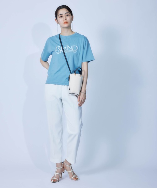 ROPE'（ロペ）の「アイランドTシャツ（Tシャツ/カットソー・レディース・ホワイト/チャコールグレー/カーキ/ブルー系その他6・38）」の9枚目の写真