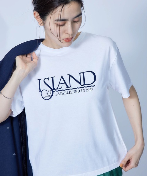 ROPE'（ロペ）の「アイランドTシャツ（Tシャツ/カットソー・レディース・ホワイト/チャコールグレー/カーキ/ブルー系その他6・38）」の10枚目の写真