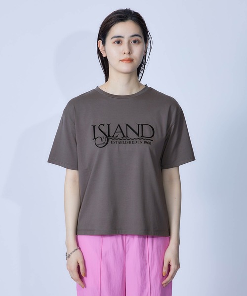ROPE'（ロペ）の「アイランドTシャツ（Tシャツ/カットソー・レディース・ホワイト/チャコールグレー/カーキ/ブルー系その他6・38）」の11枚目の写真