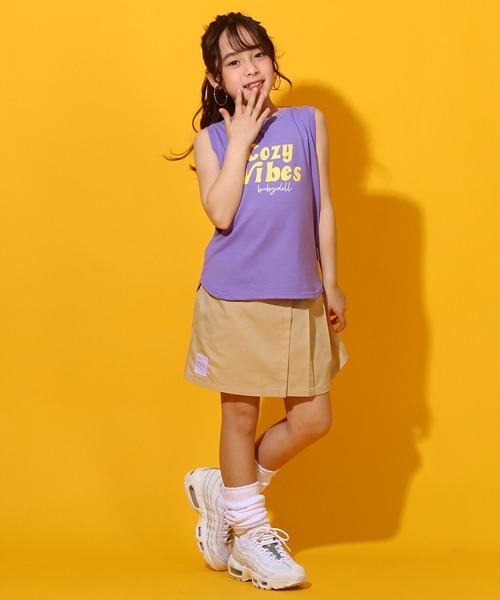 BABYDOLL(ベビードール)の「アシメ スカート 6679K(デニムスカート・キッズ・ピンク/ベージュ・110cm/100cm/130cm/90cm/120cm/140cm/80cm/150cm)」の6枚目の写真