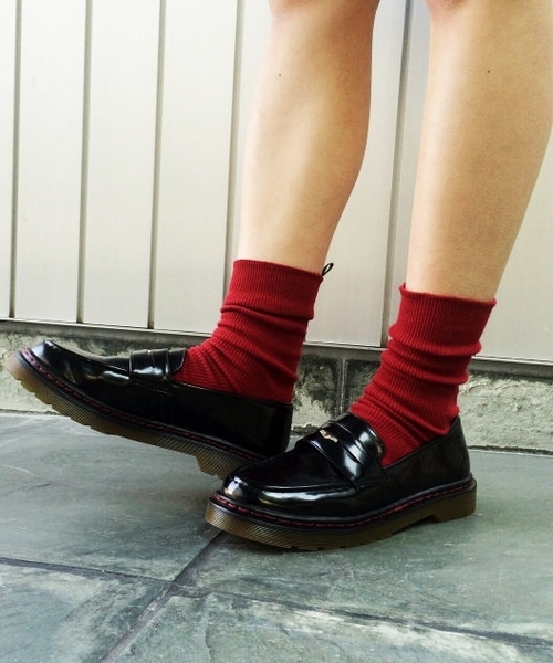 Kastane（カスタネ）の「【Kastane】リブSOX（ソックス/靴下・レディース・ネイビー/ホワイト/ライトグレー/レモンイエロー/レッド・FREE）」の5枚目の写真