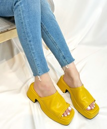 Sugar Sugar | 【SUGAR SUGAR シュガーシュガー】スクエアトゥバルキーヒールサンダル(サンダル)