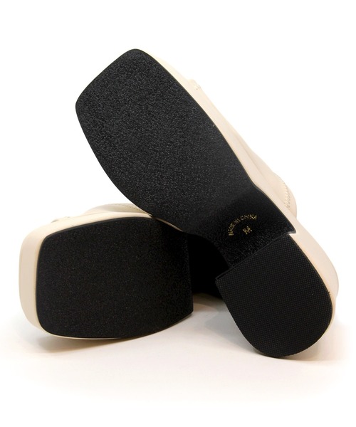 Sugar Sugar（シュガーシュガー）の「【SUGAR SUGAR シュガーシュガー】スクエアトゥバルキーヒールサンダル（サンダル・レディース・ブラック/イエロー/アイボリー/グリーン・S/M/L/LL）」の15枚目の写真