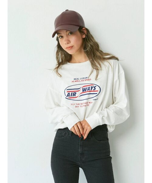 Ungrid(アングリッド)の「ロゴロングスリーブTee(Tシャツ/カットソー・レディース・チャコールグレー/オフホワイト/ピンク/グリーン・FREE)」の14枚目の写真