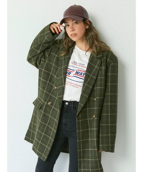 Ungrid(アングリッド)の「ロゴロングスリーブTee(Tシャツ/カットソー・レディース・チャコールグレー/オフホワイト/ピンク/グリーン・FREE)」の6枚目の写真