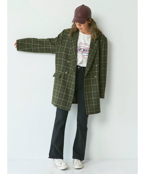 Ungrid(アングリッド)の「ロゴロングスリーブTee(Tシャツ/カットソー・レディース・チャコールグレー/オフホワイト/ピンク/グリーン・FREE)」の12枚目の写真