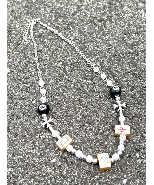 セール】【1004ST】8ボールスマイル麻雀ネックレス (MA)（ネックレス
