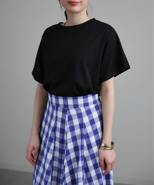 sakishimatokyo（サキシマトーキョー）の「ワイドリブトップス（Tシャツ/カットソー・レディース・ホワイト/ブラック/ピンク/ブルー・FREE）」の17枚目の写真